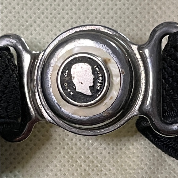Unique Vintage Black Belt with Silver Accent main image 4